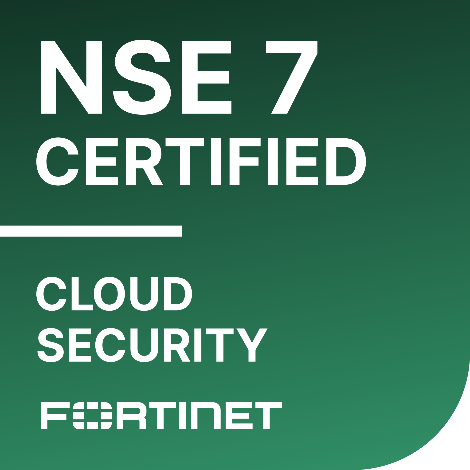 Badge Fortinet NSE 7 Cloud Security
